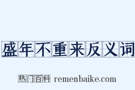 盛年不重来反义词是什么意思的图片